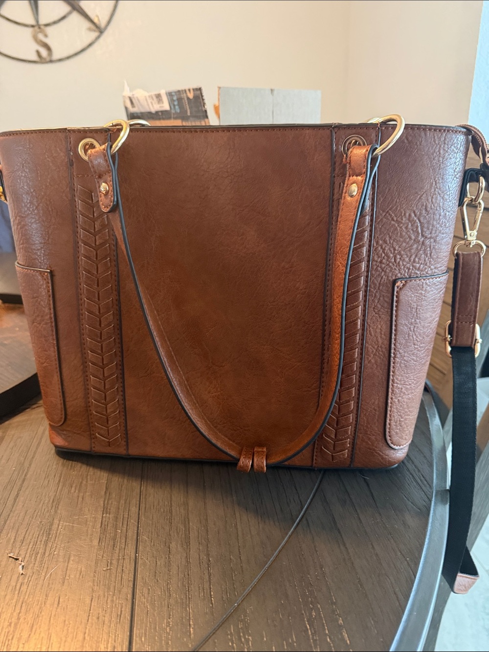 Classic Brown Tote Handbag - Structured Everyday Carry